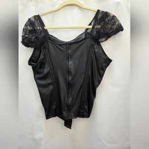 Elegant Black Lace Women's Top Corset Sz L
